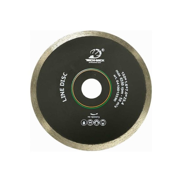 Диск алмазный сплошной по граниту LINE DISC (150х25.4 мм) TECH-NICK 041.001.5590