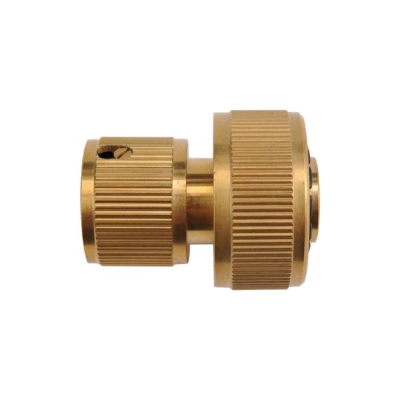 Соединитель латунный с автостопом 3/4" FLO 89103