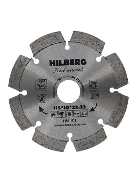 Диск алмазный отрезной Hilberg 115x22.23 Hard Materials Laser HM101