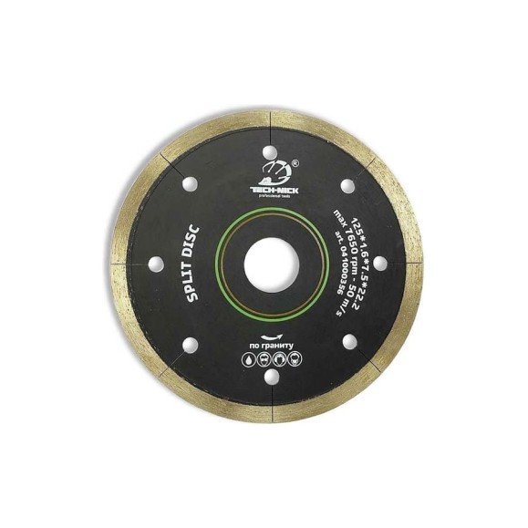 Диск алмазный сплошной по граниту SPLIT DISC (125х22.2 мм) TECH-NICK 041000356