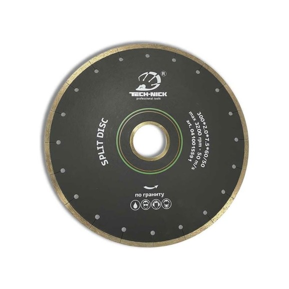 Диск алмазный сплошной по граниту SPLIT DISC (300х60/50 мм) TECH-NICK 041.001.5591 Диск алмазный сплошной по граниту SPLIT DISC (300х60/50 мм) TECH-NICK 041.001.5591