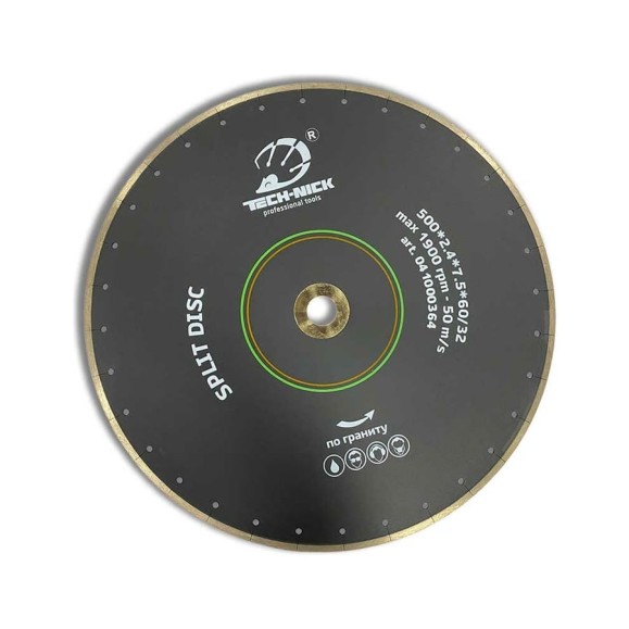 Диск алмазный сплошной по граниту SPLIT DISC (500х60/32 мм) TECH-NICK 041000364 Диск алмазный сплошной по граниту SPLIT DISC (500х60/32 мм) TECH-NICK 041000364