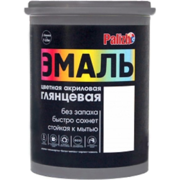Акриловая эмаль PALIZH глянцевая 600 белая 1,1кг 1/6 11604443 Акриловая эмаль PALIZH глянцевая 600 белая 1,1кг 1/6 11604443