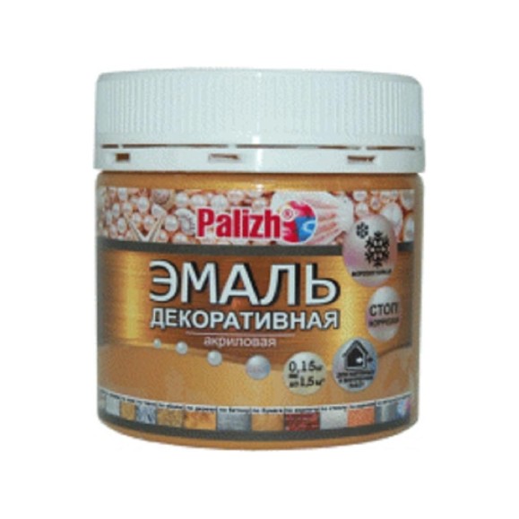 Акриловая эмаль PALIZH декоративная 94 золото 0,15кг 11605629 Акриловая эмаль PALIZH декоративная 94 золото 0,15кг 11605629