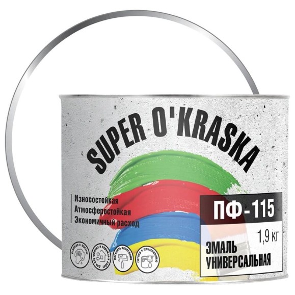 Эмаль super maler ПФ-115 белый матовый 1,9кг Лк-00005645