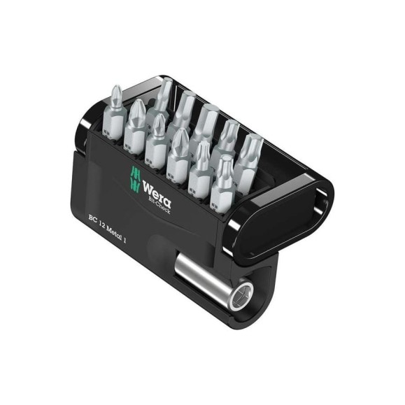 Набор с битами 1/4 и битодержателем WERA Bit-Check 12 Metal 1 12 предметов WE-057424