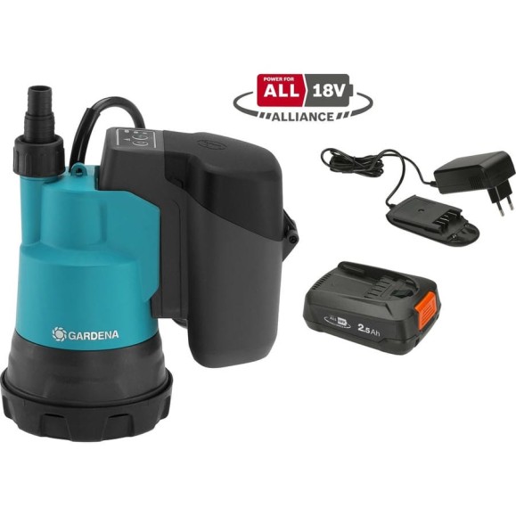Аккумуляторный дренажный насос для чистой воды Gardena 14600-20.000.00 Аккумуляторный дренажный насос для чистой воды Gardena 14600-20.000.00