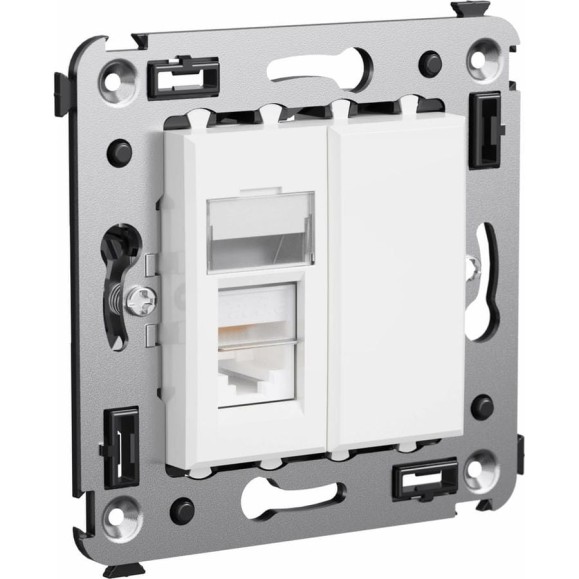 Одинарная розетка DKC Avanti, Белое облако, RJ45, в стену, 5e 4400463 Одинарная розетка DKC Avanti, Белое облако, RJ45, в стену, 5e 4400463
