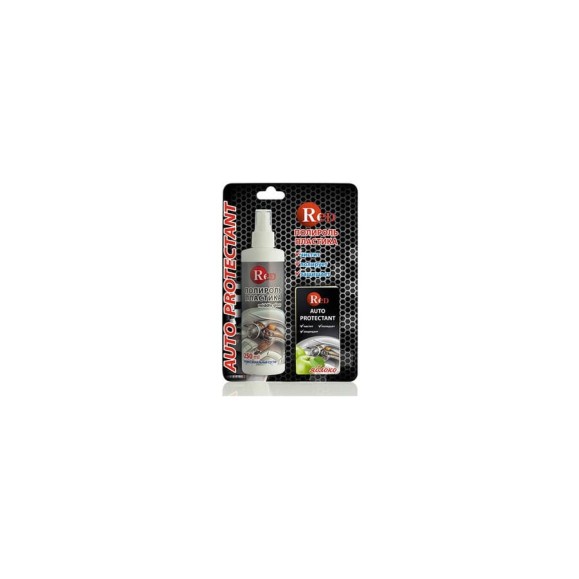 Полироль пластика RED Middle Gloss полуглянцевый, с губкой, яблоко, 250 мл R4254