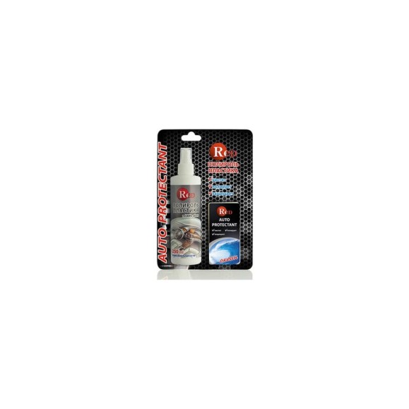 Полироль пластика RED Middle Gloss полуглянцевый, с губкой, океан, 250 мл R4256