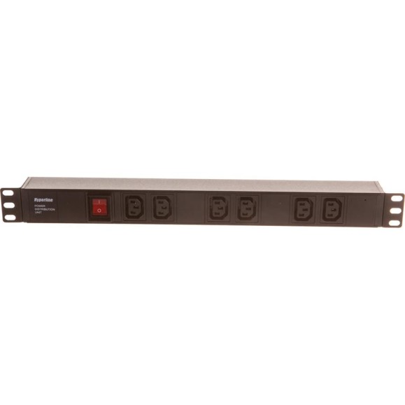 Блок розеток Hyperline SHE19-6IEC-S-IEC для 19 шкафов 426784