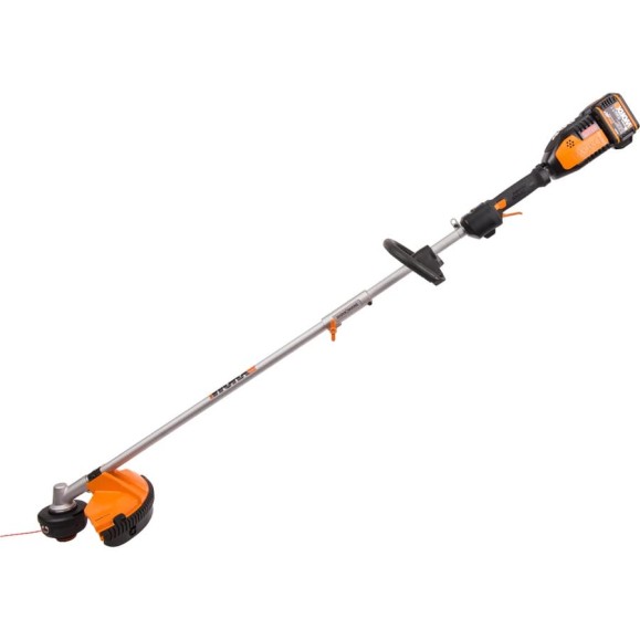 Бесщеточный аккумуляторный триммер WORX 40 В, 2х2.0 А*ч, двойное ЗУ 2x2A WG186E