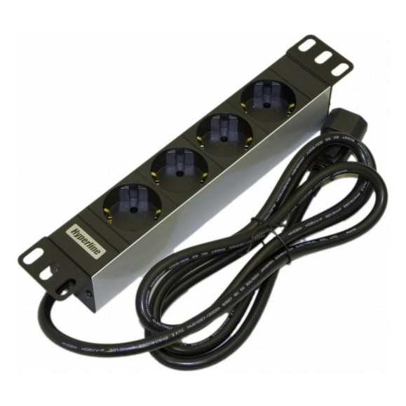Горизонтальный блок розеток Hyperline SHT10L-4SH-IEC для 10