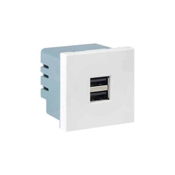 Розетка USB EKF сила тока 2.1А без индикатора E2MR2-20USB-10