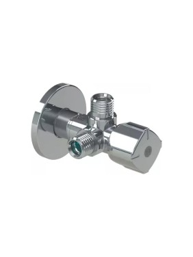 Двойной кран Arco TWIN, 1/2"x1/2"x1/2" - латунь хромированная CQ4105 00049187