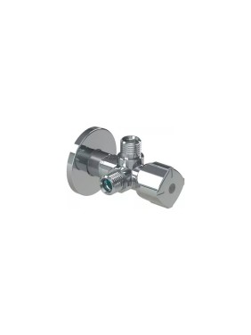 Двойной кран Arco TWIN 1/2"x3/4x3/4" - латунь хромированная 00062680