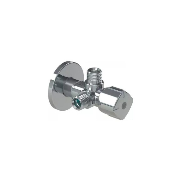 Двойной кран Arco TWIN 1/2"x3/4x3/4" - латунь хромированная 00062680