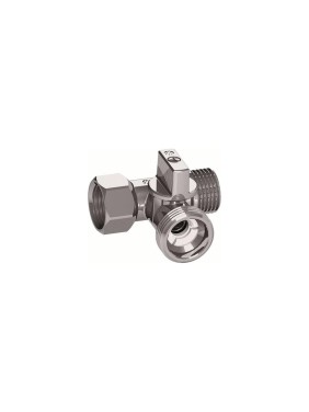 Шаровый трехпроходной вентиль Arco 3/4"х1/2"х1/2", латунь хромированная 233510 00049184