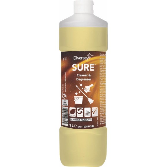 Очиститель и обезжириватель Diversey SURE Cleaner&Degreaser 100894248 Очиститель и обезжириватель Diversey SURE Cleaner&Degreaser 100894248