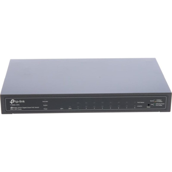 Управляемый коммутатор TP-Link JetStream 8G 2SFP 8PoE 53W T1500G-10PS Управляемый коммутатор TP-Link JetStream 8G 2SFP 8PoE 53W T1500G-10PS