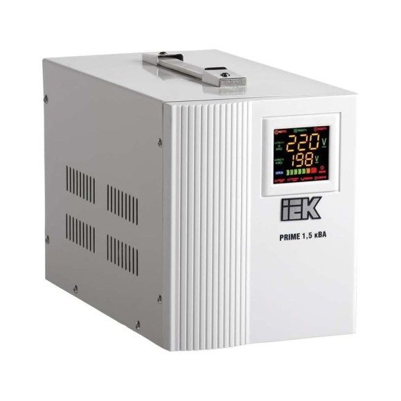 Стабилизатор напряжения IEK Prime, 1.5кВА, переносной, IVS31-1-01500 300295 Стабилизатор напряжения IEK Prime, 1.5кВА, переносной, IVS31-1-01500 300295