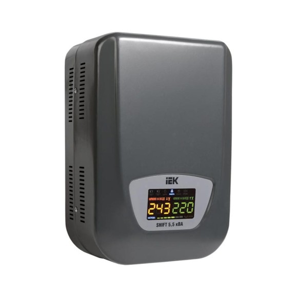 Стабилизатор напряжения IEK Shift 5.5кВА, настенный IVS12-1-05500 300290