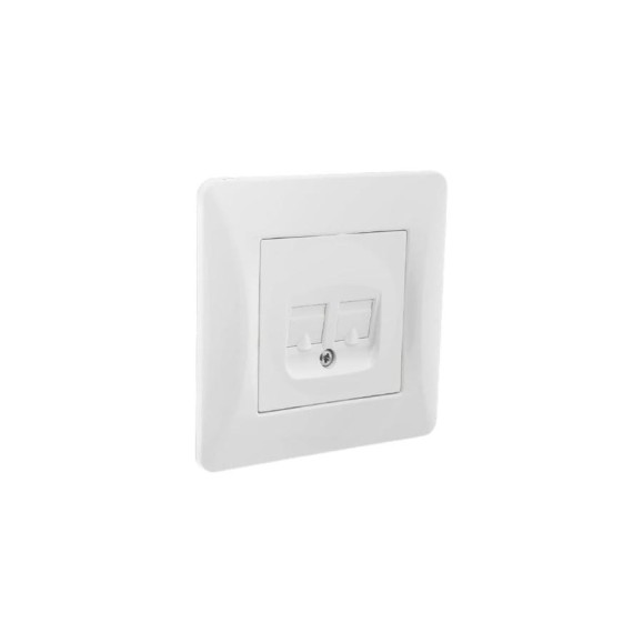 Комбинированная розетка GUSI ELECTRIC Ugra RJ45, RJ12, СУ, белый С11КT-001-СБ
