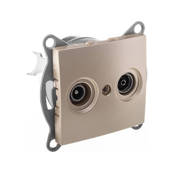 Механизм розетки GUSI ELECTRIC Bravo TV+ SAT, оконечной, СУ, шампань С10TS1-027 Механизм розетки GUSI ELECTRIC Bravo TV+ SAT, оконечной, СУ, шампань С10TS1-027
