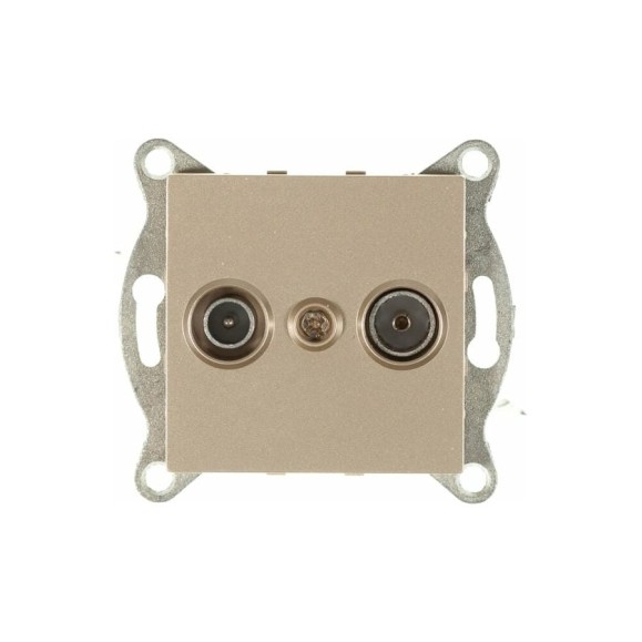 Механизм розетки GUSI ELECTRIC Ugra TV+ SAT, оконечной, СУ, шампань С11TS1-027