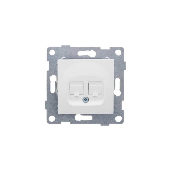 Механизм комбинированной розетки GUSI ELECTRIC Ugra RJ45, RJ12, СУ, белый С11КТ-001