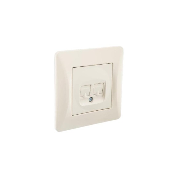 Комбинированная розетка GUSI ELECTRIC Bravo RJ45, RJ12, СУ, бежевый С10КT-003-СБ