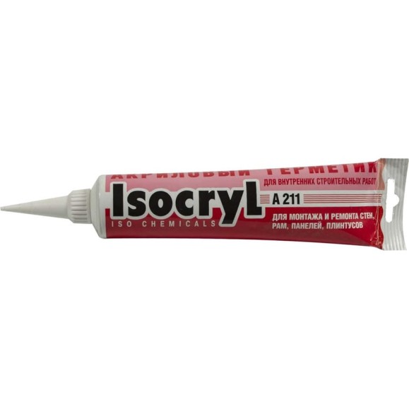 Акриловый герметик ISOCRYL A211, белый, 115 мл 2110108