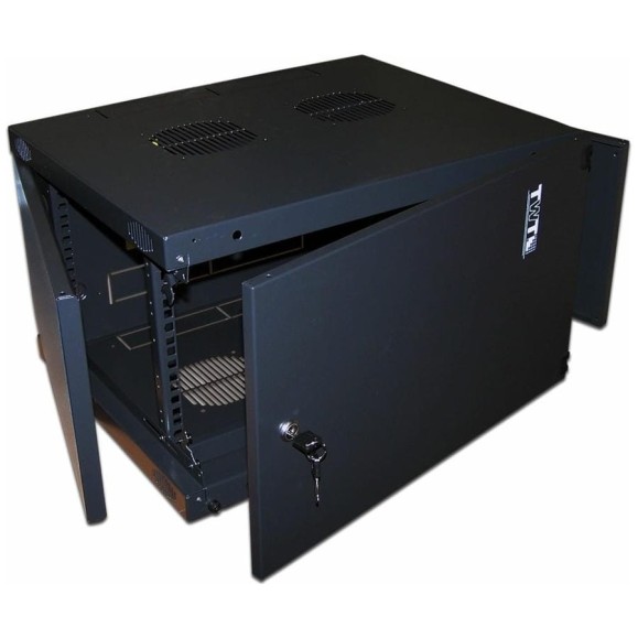 Настенный шкаф TWT Next, 6U 550x450, металлическая дверь, черный, 1 ЧАСТЬ TWT-CBWNM-6U-6x4-BK
