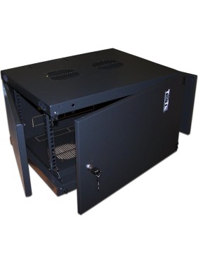 Настенный шкаф Next, 15U 550x600, металлическая дверь, черный, 1 ЧАСТЬ TWT-CBWNM-15U-6x6-BK