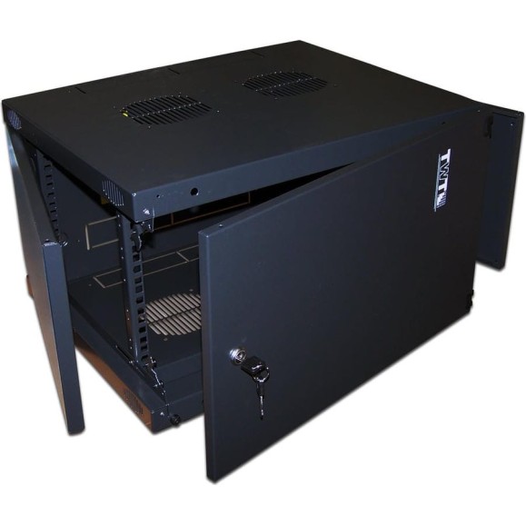 Настенный шкаф Next, 15U 550x600, металлическая дверь, черный, 1 ЧАСТЬ TWT-CBWNM-15U-6x6-BK