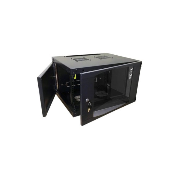 Настенный шкаф Next, 18U 550x450, стеклянная дверь, черный, 1 ЧАСТЬ TWT-CBWNG-18U-6x4-BK