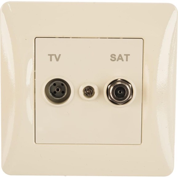 Розетка TV+SAT GUSI ELECTRIC Ugra, оконечная, СУ, бежевая С11TS1-003-СБ Розетка TV+SAT GUSI ELECTRIC Ugra, оконечная, СУ, бежевая С11TS1-003-СБ