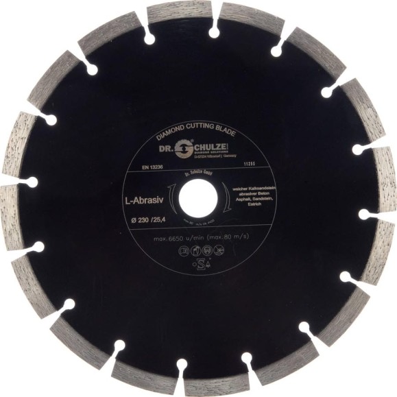Диск алмазный L-Abrasive (230х22.2 мм) DR.SCHULZE TS22000950 Диск алмазный L-Abrasive (230х22.2 мм) DR.SCHULZE TS22000950