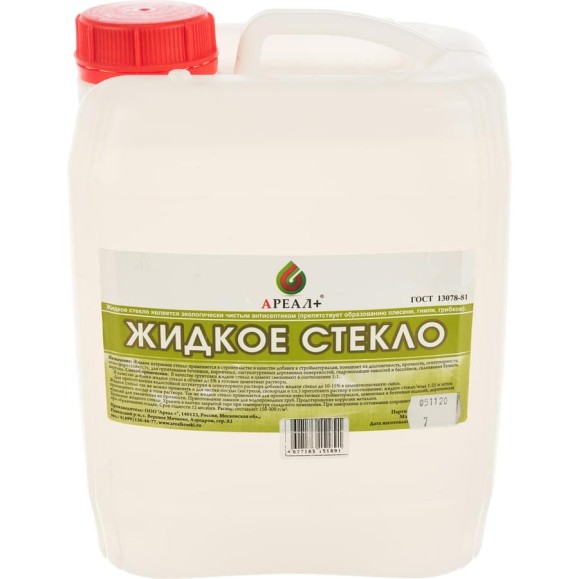 Жидкое стекло Ареал+ 7 кг А-521