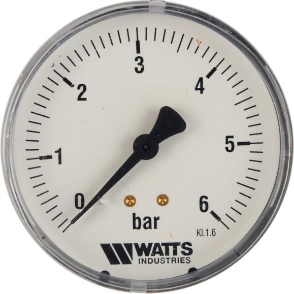 Аксиальный манометр Watts F+R150 0-6 бар, корпус 80 мм 10008023 Аксиальный манометр Watts F+R150 0-6 бар, корпус 80 мм 10008023