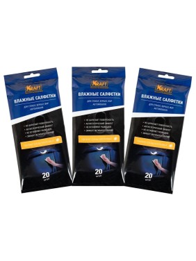 Влажные салфетки KRAFT для стеклянных поверхностей, 60 шт. KT 834014