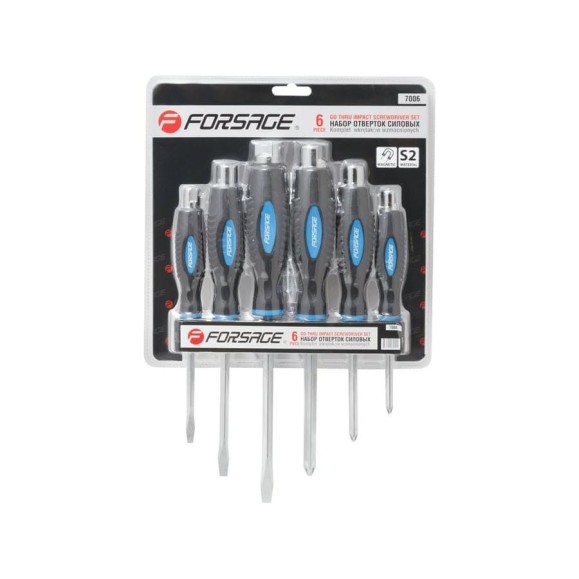 Набор силовых магнитных отверток Forsage Profi 6 предметов F-7006(26906)
