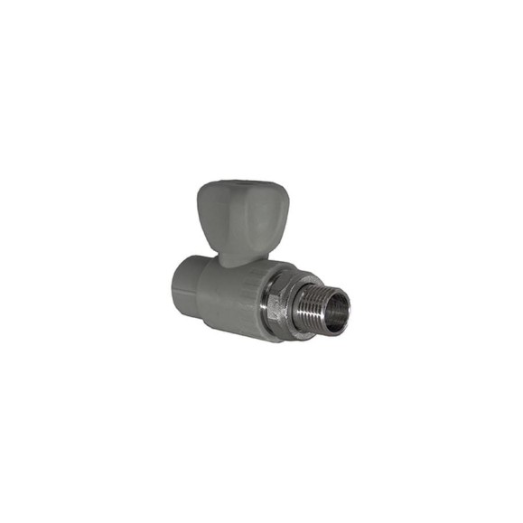 Кран шаровой для радиатора RTP D20х1/2 мм., прямой, серая 27903