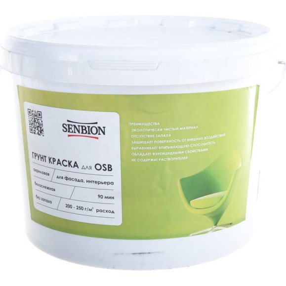 Акриловая грунт краска для OSB SENBION 10 л S-Кр-15583/10