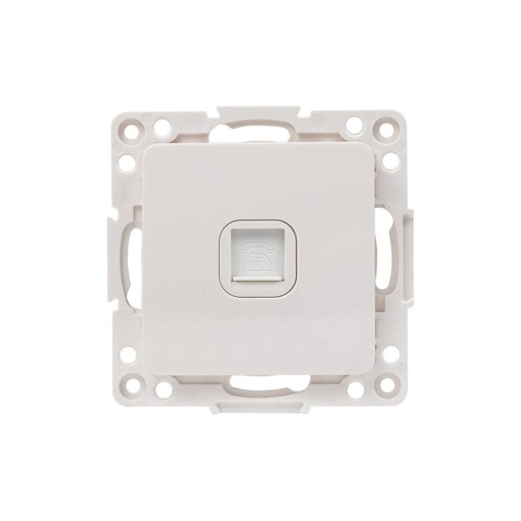 Механизм 1-местной розетки EKF PROxima Стокгольм, Phone, белый EYT01-034-10