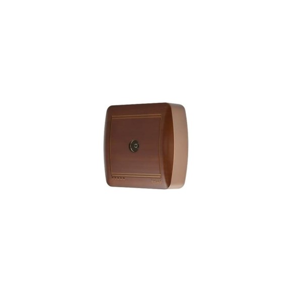 ТВ розетка Lezard DEMET оконечная махагон 711-0500-130