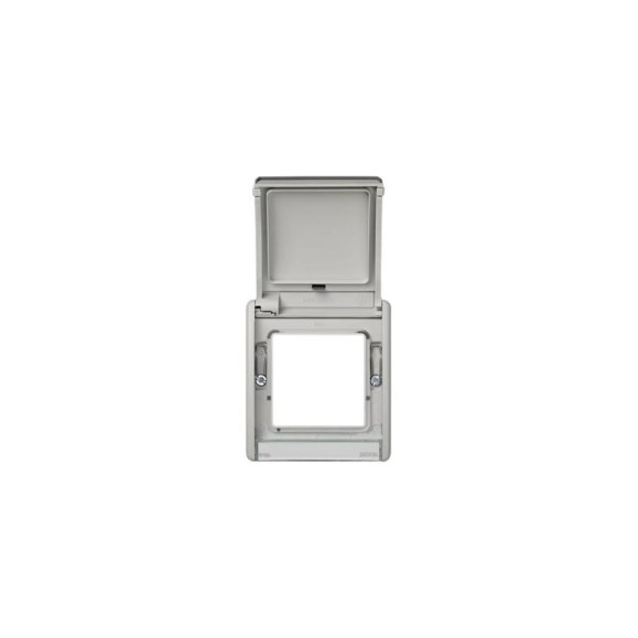 Рамка Simon с открывающейся крышкой под механизмы S27, IP55, S44 Aqua, серый 4400092-035