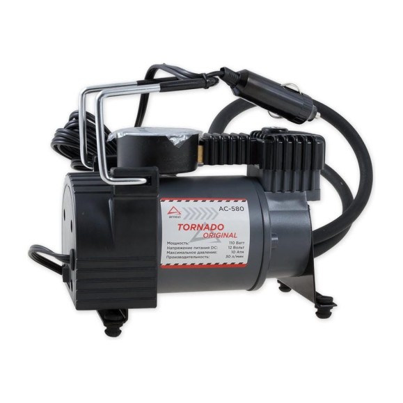 Автомобильный компрессор ARNEZI  10Атм 30л/м 110Вт 10А в кейсе TORNADO AC580 ORIGINAL CASE A0302012