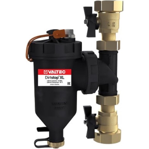 Фильтр-дешламатор с пластиковым корпусом VALTEC Dirstop XL 1 VT.382.B.06 Фильтр-дешламатор с пластиковым корпусом VALTEC Dirstop XL 1 VT.382.B.06