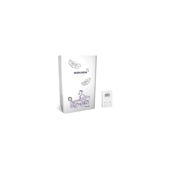 Газовый настенный котел Navien Ace-13A АТМО White с цветком